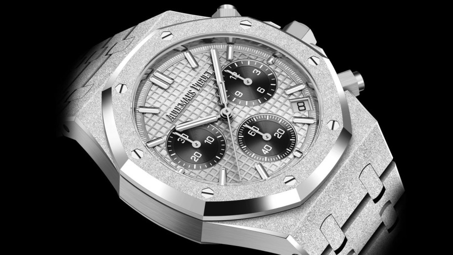 Orologi Audemars Piguet Cronografo A Carica Automatica Royal Oak Oro Bianco 18 Carati