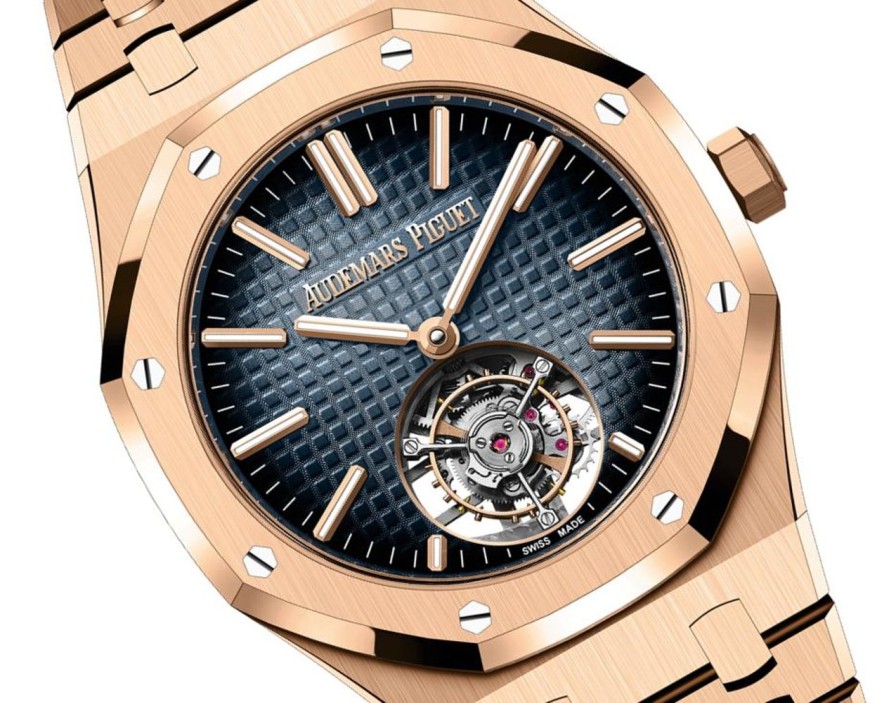 Orologi Audemars Piguet Tourbillon Volante A Carica Automatica Royal Oak Oro Rosa 18 Carati