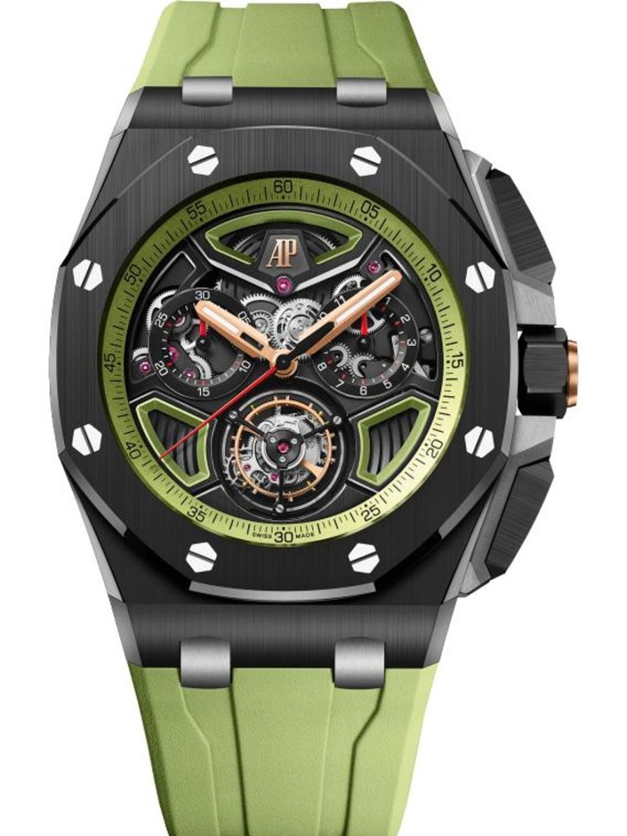 Orologi Audemars Piguet Cronografo Royal Oak Offshore Con Tourbillon Volante A Carica Automatica Ceramica Nera