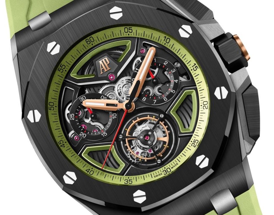 Orologi Audemars Piguet Cronografo Royal Oak Offshore Con Tourbillon Volante A Carica Automatica Ceramica Nera