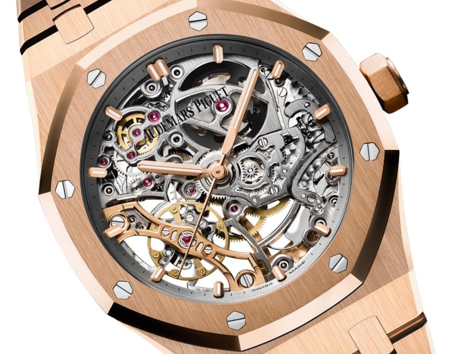 Orologi Audemars Piguet Doppio Bilanciere Royal Oak Traforato Oro Rosa 18 Carati