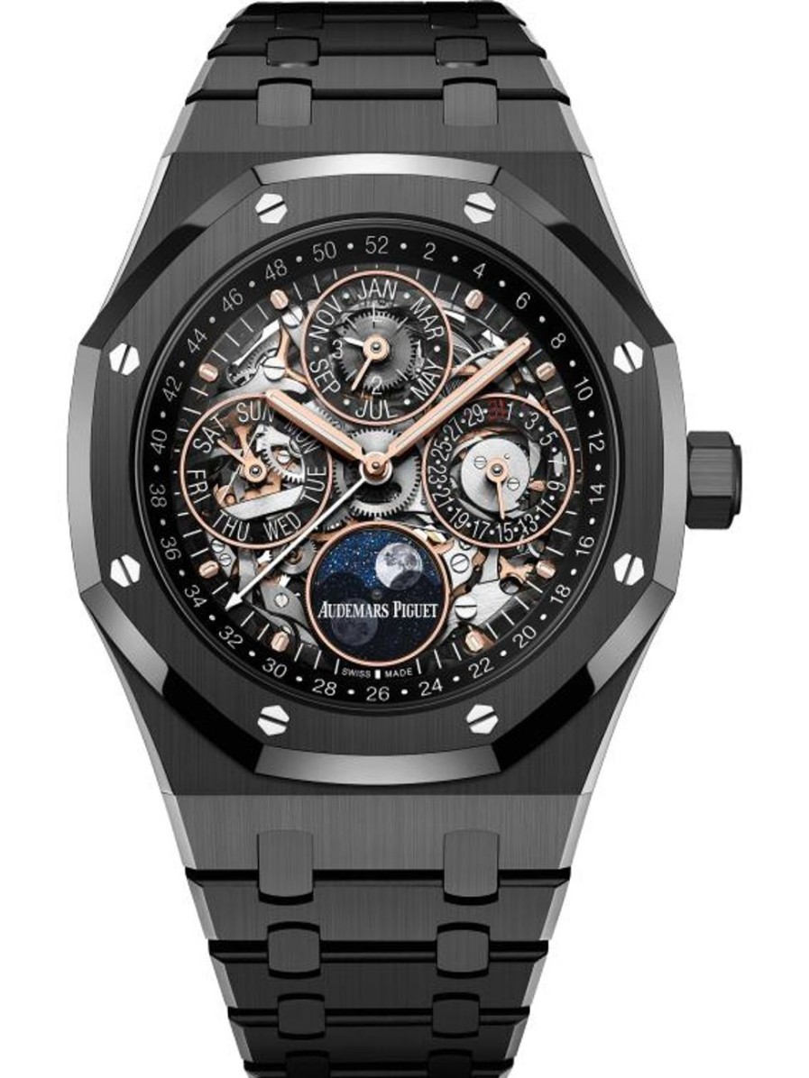 Orologi Audemars Piguet Calendario Perpetuo Royal Oak Traforato Ceramica Nera