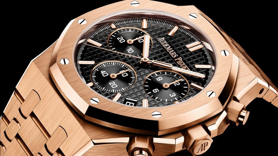 Orologi Audemars Piguet Cronografo A Carica Automatica Royal Oak Oro Rosa 18 Carati