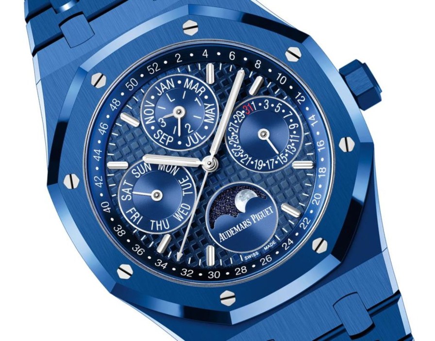 Orologi Audemars Piguet Calendario Perpetuo Royal Oak Ceramica Blu