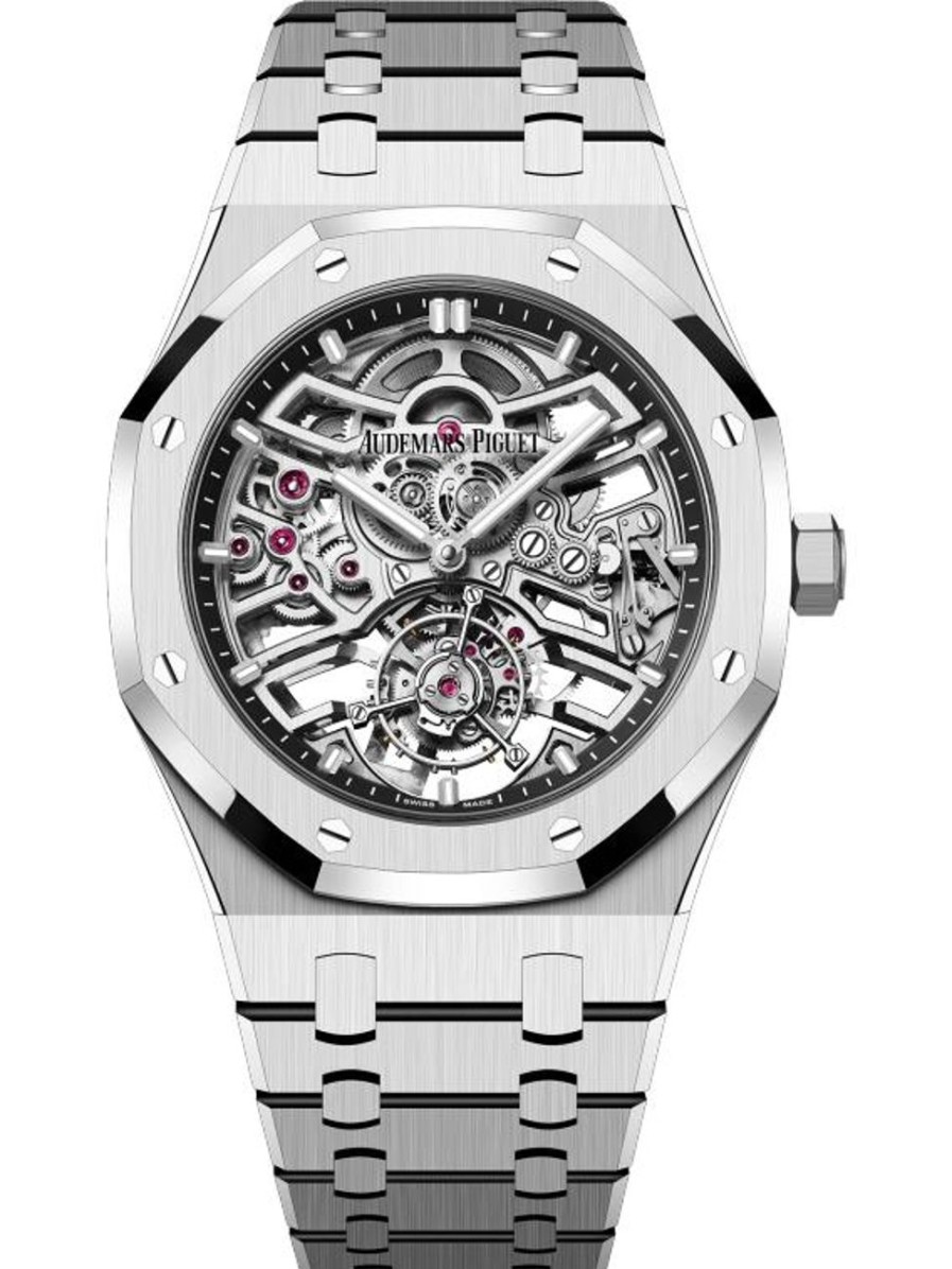 Orologi Audemars Piguet Tourbillon Volante Royal Oak A Carica Automatica Scheletrato Acciaio Inossidabile