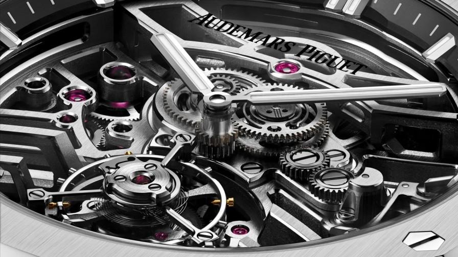 Orologi Audemars Piguet Tourbillon Volante Royal Oak A Carica Automatica Scheletrato Acciaio Inossidabile