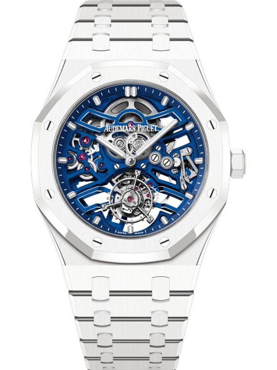 Orologi Audemars Piguet Royal Oak A Carica Automatica Con Tourbillon Volante Scheletrato, Edizione Solo Per Orologi Ceramica Bianca