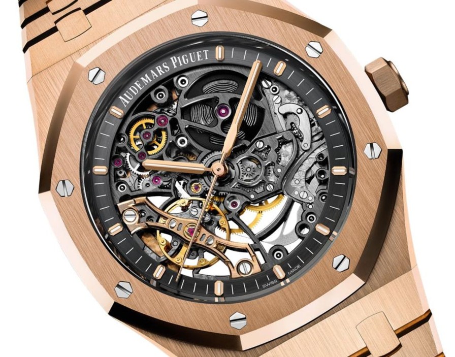 Orologi Audemars Piguet Doppio Bilanciere Royal Oak Traforato Oro Rosa 18 Carati